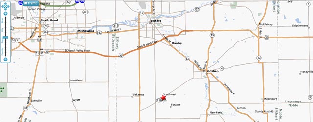 Rose Lane Farm Bed & Breakfast - Map